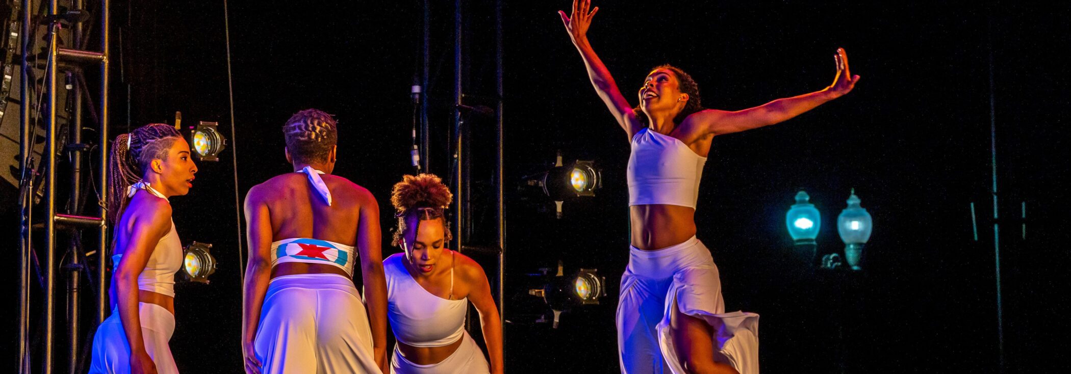 Cropped Image of Four Women Dancing at Navy Pier Chicago Live Community Engagement Program